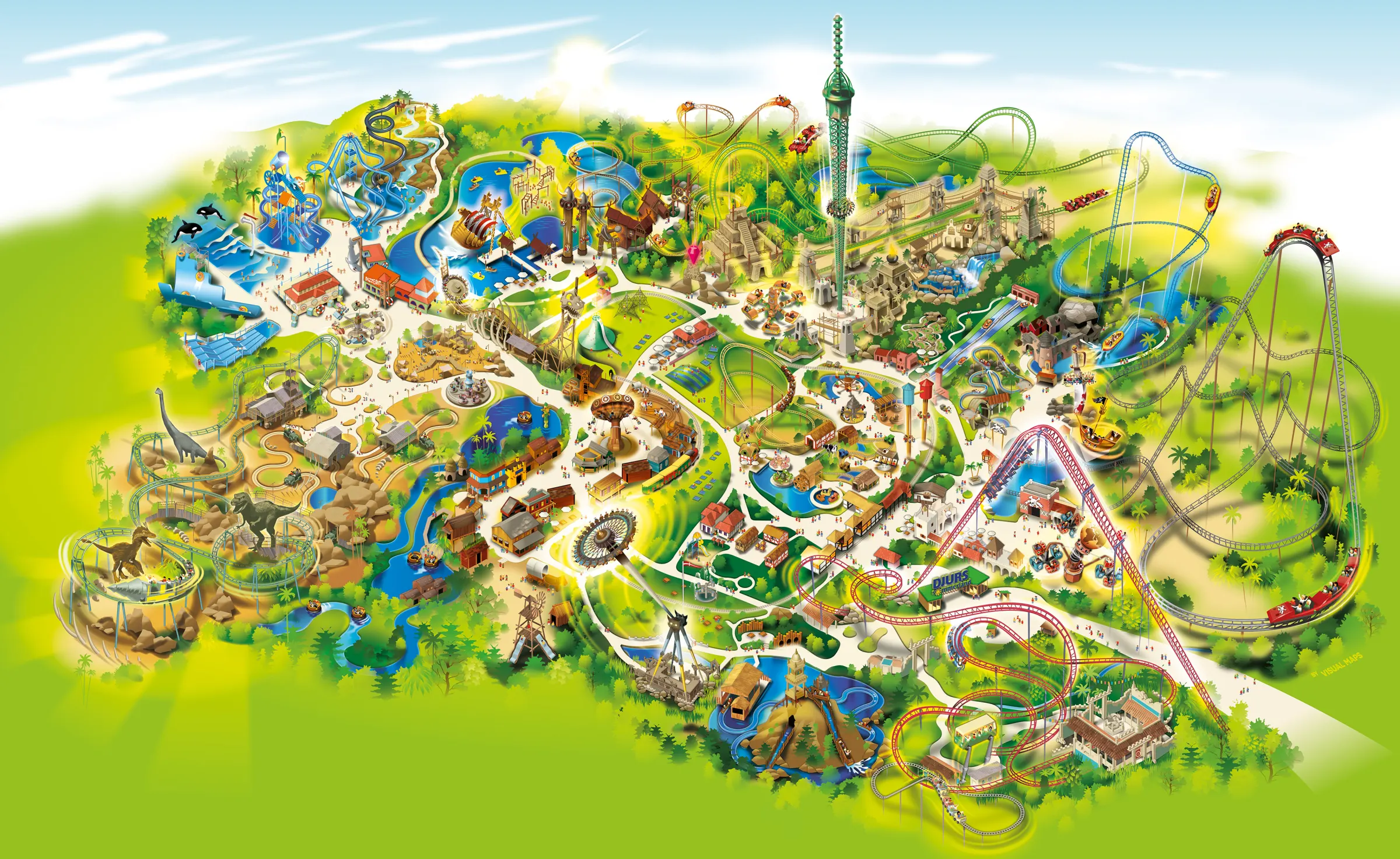Official Djurs Sommerland park map